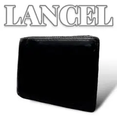 LANCEL ブラック レザー 折り財布 メンズ 6107