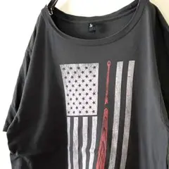 ディストリクト アメリカ バット ベースボール Tシャツ L グレー 古着
