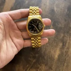 ELGIN ゴールド ブラックダイヤル 時計