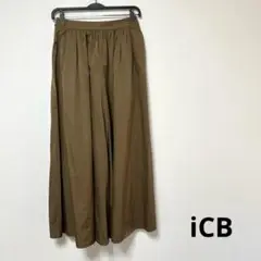 美品 iCB アイシービー ワイドパンツ ロングパンツ スカンツ