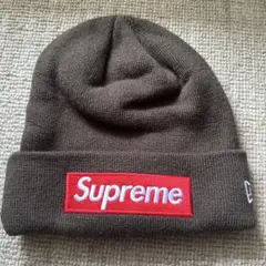 Supreme 22AW NewEra BoxLogo Beanie Brown