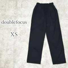 doublefocus 黒のカジュアルパンツ（XS）ゴムウエスト 無地 シンプル