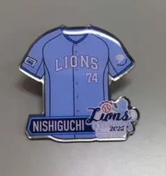 ライオンズ　サマーユニ　ピンバッジ　西口文也