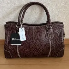 レザーハンドバッグ　Plume 本革　バッグ　匿名配送