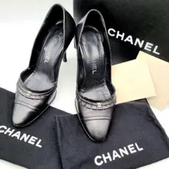 CHANEL レザー パンプス ココマーク