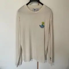 adidas 花刺繍 長袖Tシャツ