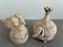 北川タケシ　レア　オブジェ　置物　陶器　鳥　犬 北川タケシ レア オブジェ 置物 陶器 鳥 犬 - メルカリ