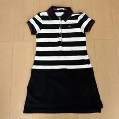 LACOSTE ラコステ　ゴルフ ボーダーポロワンピース 34 ポケット付き