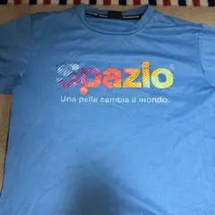 Spazio 青色 Tシャツ ロゴ入り