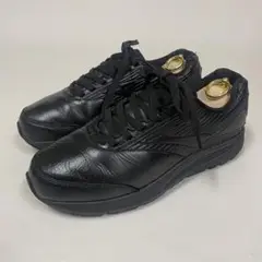 BROOKS ブラック レザー スニーカー 27.5cm ワイド2E