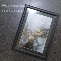 アルコールインクアート原画 フレーム入り