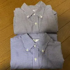 UNIQLO ボタンダウンギンガムチェックシャツ Mサイズ 2枚セット