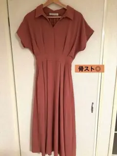 骨ストさん細見え！半袖シャツワンピース Fサイズ