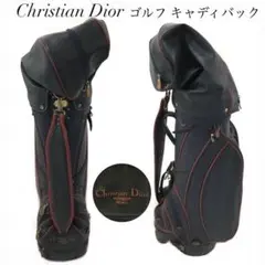 【鑑定済】Christian Dior ゴルフ キャディバッグ ブラック レザー