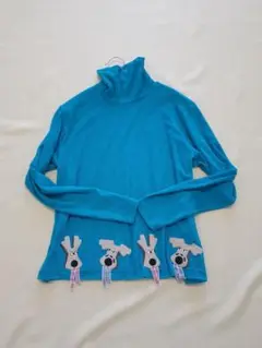 M.U SPORTS ウエサコ ミエコ ハイネック パイル シャツ トップス　M