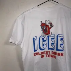 ICEE バックプリント　企業　しろくま　かき氷　可愛い　アメカジ　古着