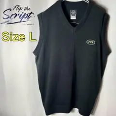 【美品】Flip The Script ニットベスト ブラック Lサイズ