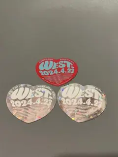 WEST ハートステッカー