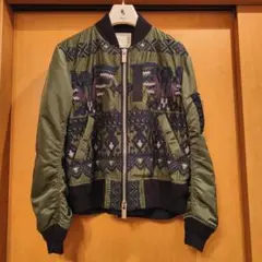 sacai 2018 エンブロイダード MA-1 ブルゾン