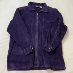 A/W North Crest 長袖 ジップアップ コーデュロイシャツ L