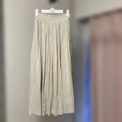 フレディエミュ　ロングスカート　Ｍ　ウエスト総ゴム　ベージュ