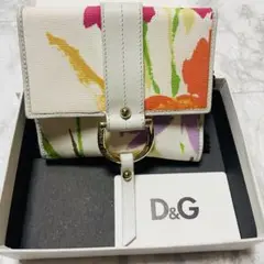 ドルチェ＆ガッバーナ 花柄 二つ折り財布 DOLCE&GABBANA 袋・箱付