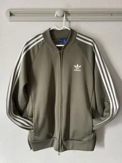 adidas トラックジャケット トレフォイル　Mサイズ　カーキ色