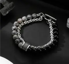♥️残りわずか♥️シルバー　ブラック　ヒップホップ　ブレスレット　ストリート