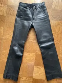 【希少】HAROLD'S GEAR 馬革ブラックレザーパンツ Mサイズ HAROLD'S GEAR ハロルズギア レザーパンツ 馬革 ブラック M