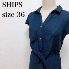 SHIPS シップス ワンピース ネイビー 36