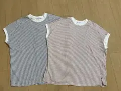 しまむら　シーズンリーズン　tシャツ ボーダー　LL