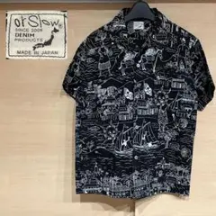 良品 orSlow オアスロウ ハワイアン シャツ アロハ 4 黒 花柄 総柄 orSlow（オアスロウ）の「Orslow / オアスロウ：別注 LONG