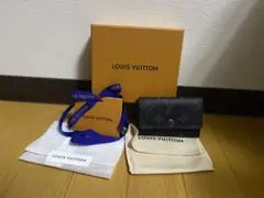 ほぼ新品 ルイヴィトン モノグラム・エクリプス ミュルティクレ6 キーケース 黒