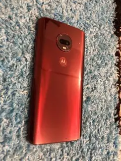 Motorola スマートフォン レッド ケース付き　motog7 ジャンク品