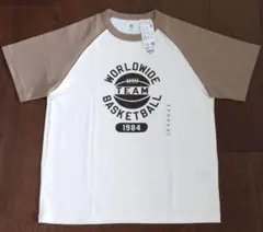 ユニクロ エアリズムコットングラフィッククルーネックTシャツ ベージュ160cm