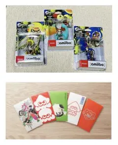 amiiboオクトリングブルー インクリングイエロー コジャケ ポチ袋4点セット