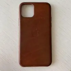 apple純正 iphone11pro レザーケース ブラウン