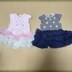 フリルロンパース2点セット（95cmまで）