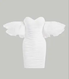 shein オフショルダービッグフリルトリム