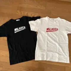 ミルクフェド ブラック　ホワイト　半袖　Tシャツ