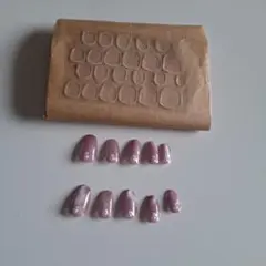 薄紫 光沢ネイルチップ