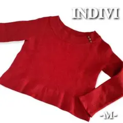 INDIVI◆かわいいニット セーター 毛100% レディース服