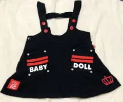 ♡女の子　かわいい　BABY POLL 黒 オーバーオール♡
