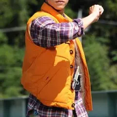 Global Work オレンジベスト サイズS