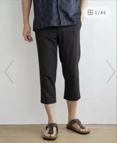 ikka GOKU 楽 AIR クロップドパンツ S ブラック S