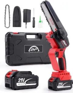 初心者からプロまで⭐️チェーンソー 充電式 21V マキタ対応 バッテリー搭載