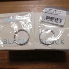 新品・マリアブラックMARIABLACKシルバーフープピアスSenorita20