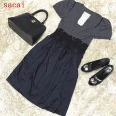 【sacai/サカイ】レース ニット シルクスカート カシュクール ワンピース