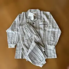 【新品未使用】　紳士メンズパジャマ　播州ちぢみ　長袖　Mサイズ