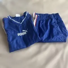 PUMA 青 長袖　ハーフパンツ　ウインドブレーカー